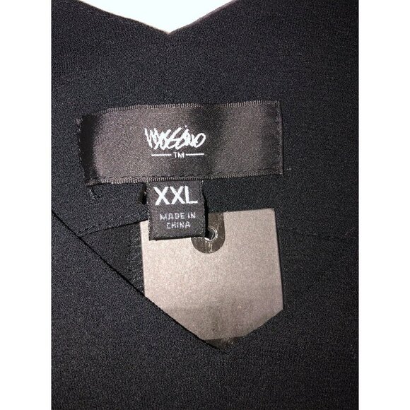 Mossimo Dress XXL Midi Black Sleeveless Shoulder Ties Goth Witch Pockets NEW NWT - Picture 6 of 8